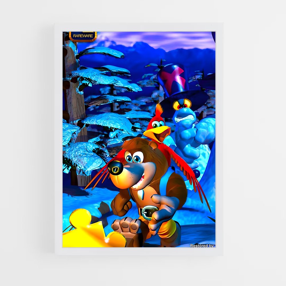Poster Banjo Run Adventure – affiche Super Smash Bros (vue 3)